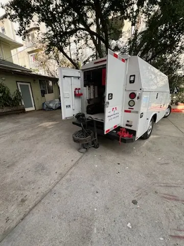 Magnet Plumbing service vehicle on-site for Slab Leak Repair in Boynton Beach